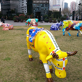 早春画笔点亮城市想象力 奔牛上海——大型城市公共艺术展登陆会德丰国际广场
